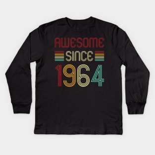 Vintage Awesome Since 1964 Kids Long Sleeve T-Shirt